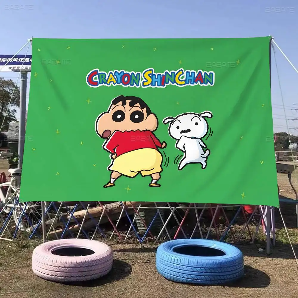 Classic Anime C-Crayon S-Shin-C-Chan Large Size Flags Printing Patterns Interesting Birthday Party Decorations Banner