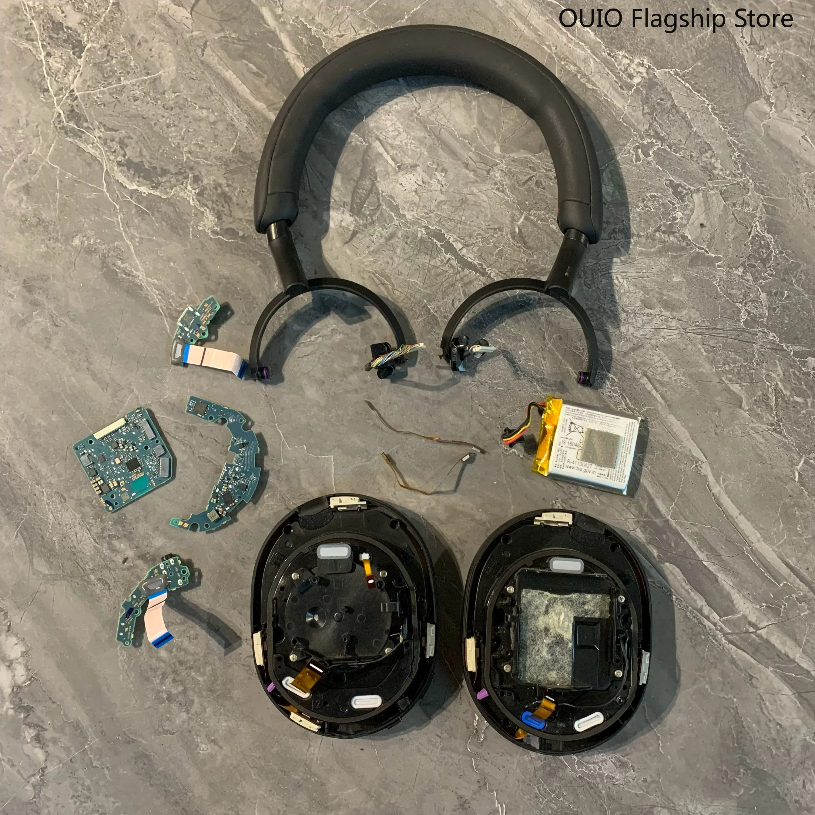 OUIO para accesorios de auriculares Sony WH-1000XM5, 95% nuevos, accesorios de desmontaje, diadema, placa de sujeción, altavoz