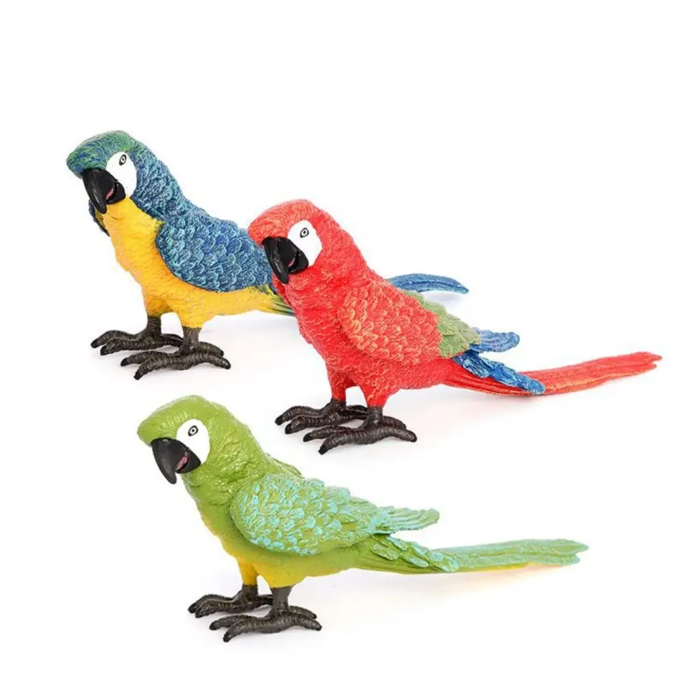 Children Toy Cute Artificial Parrot Model Fake Vivid Lawn Figurine Simulated Waterproof Animal Sculpture Garden