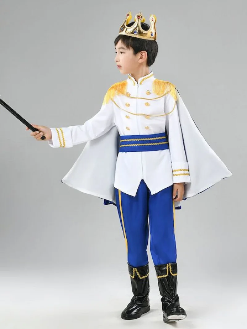 Cartoon Arab Prince Cosplay King Suit Costume Halloween for Boy Castle Carnival Party Cartoon prince