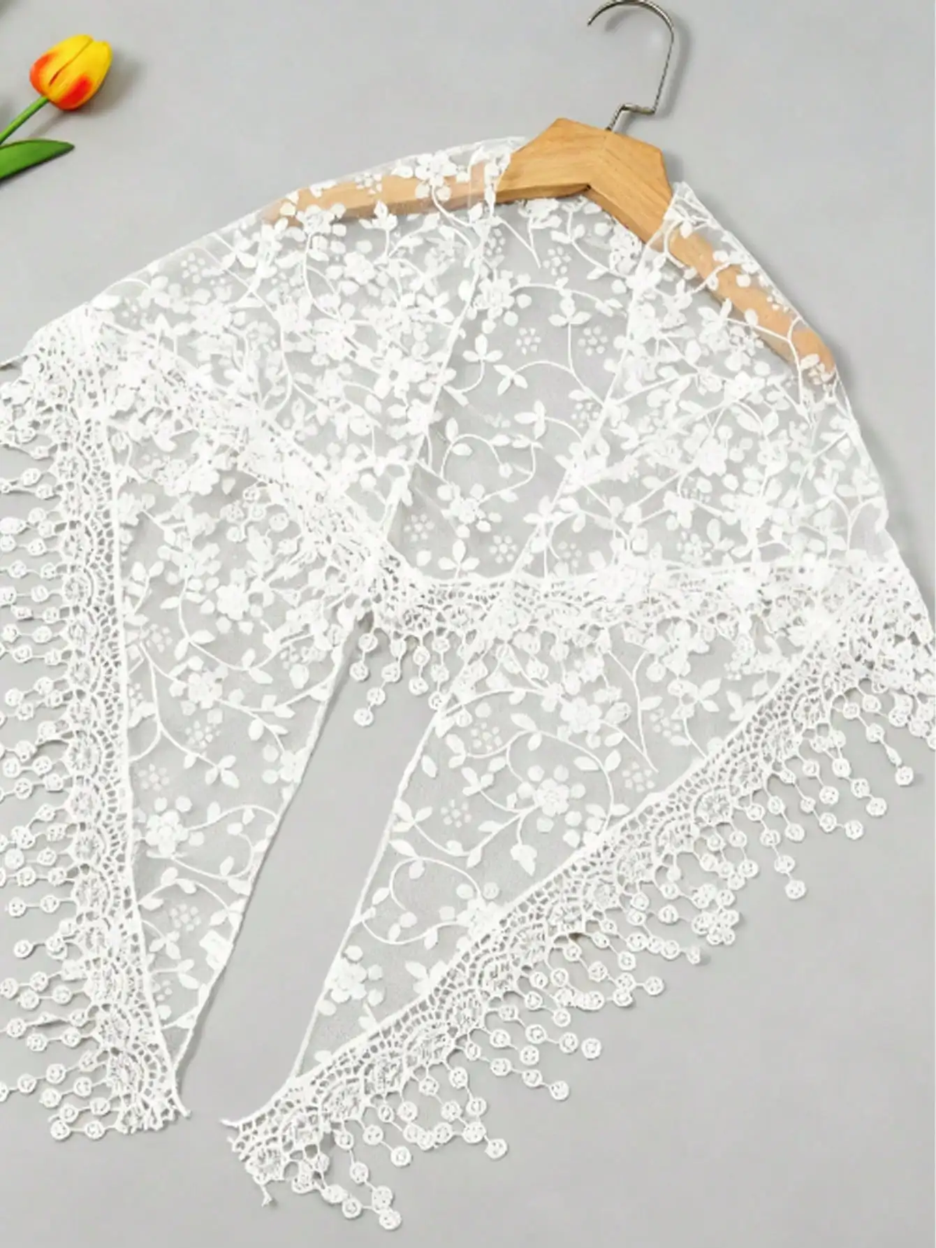 Floral Lace Scarf & Headscarf Set