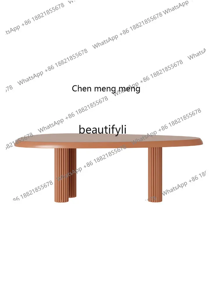 cn8350 ss Simple Solid Wood Large Furniture Dining Room Multi-Person Dining Table Irregular Solid Wood Table Multi-Color Table