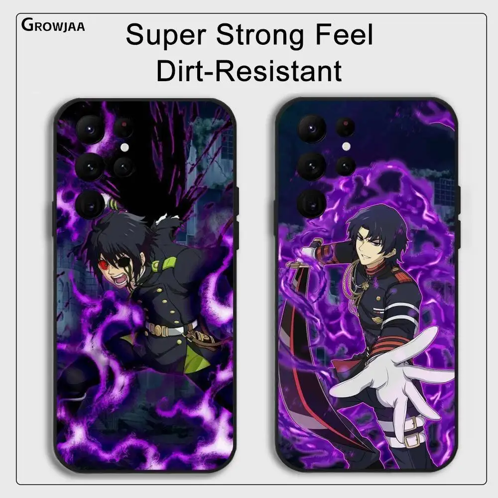 

S-Seraph Of The End Anime Phone Case For Samsung Galaxy S24 Ultra S22 S23 Ultra S21 S20 5G Protective Silicone Soft Funda