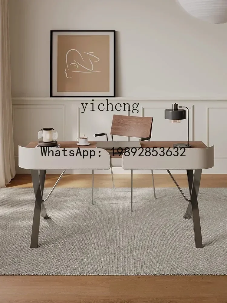 

b2 Solid Wood Desk Italian Minimalist Home Study Desk Modern Light Luxury Computer Desk