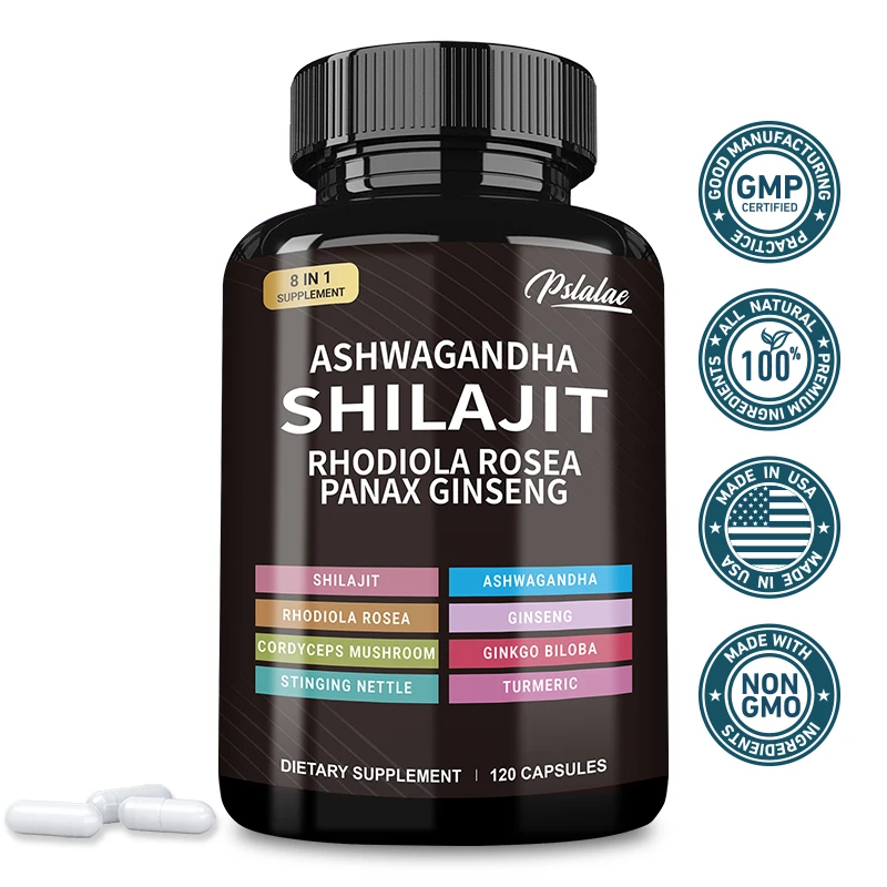 Shilajit, Ashwagandha, Rhodiola Rosea, Panax Ginseng - Enhances Energy and Absorption, Boosts Immunity, Supports Digestion