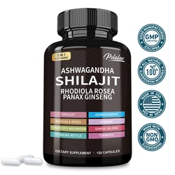 Shilajit, Ashwagandha, Rhodiola Rosea, Panax Ginseng - Enhances Energy and Absorption, Boosts Immunity, Supports Digestion