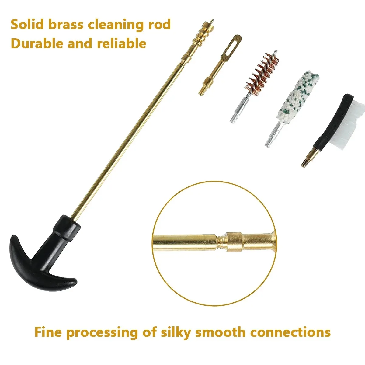 Universal Gun Cleaning Kit Barrel Brush Tool Patches Cotton 9mm Swabs Mat Set Rod Hunting Accessories Gun Cleaning Supplies view 6