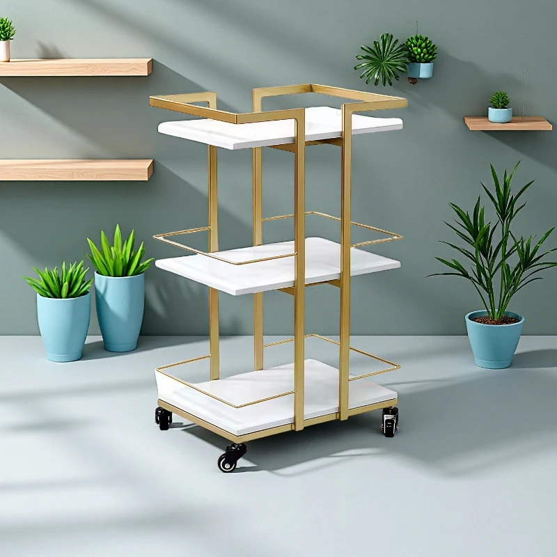 

Scandinavian Marble Removable Trolley Beauty Salon Nail Salon Hair Salon Bath Centre Chariot De Rangement Commercial Furniture
