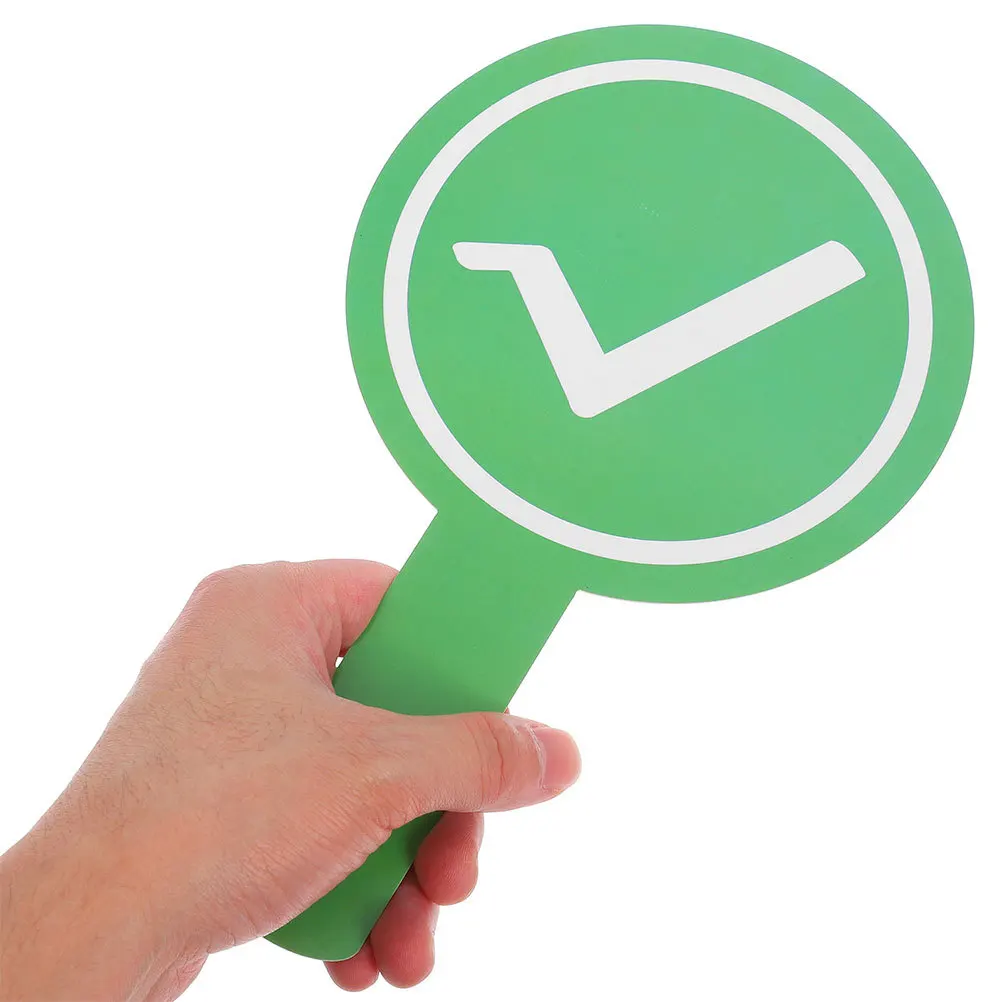 

4Pcs Red Green Double Sided Handheld Paddles Classroom Voting Teaching Supplies Student Feedback Tools Protest Signs