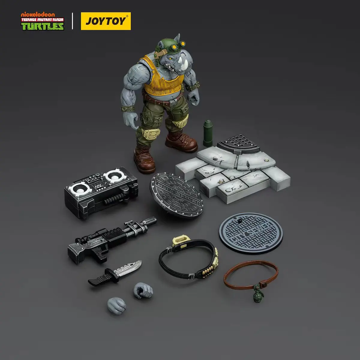 JOYTOY TMNT-Rocksteady Scale 1/18 Action Figure Model Gift Toy