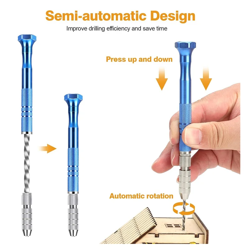 WORTHOWN-ensemble de perceuse à main avec Micro forets hélicoïdaux de 0.5 à 3.0Mm pour l'assemblage électronique, la fabrication de modèles