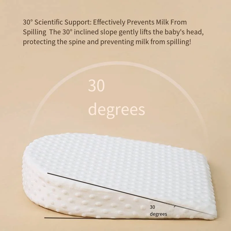 Cuscino per pendenza del latte anti-sputo Doudou Cuscino per bambini in velluto Cuscino per pendenza da 15 gradi Artefatto per l'alimentazione Cuscino per bambini anti-soffocamento