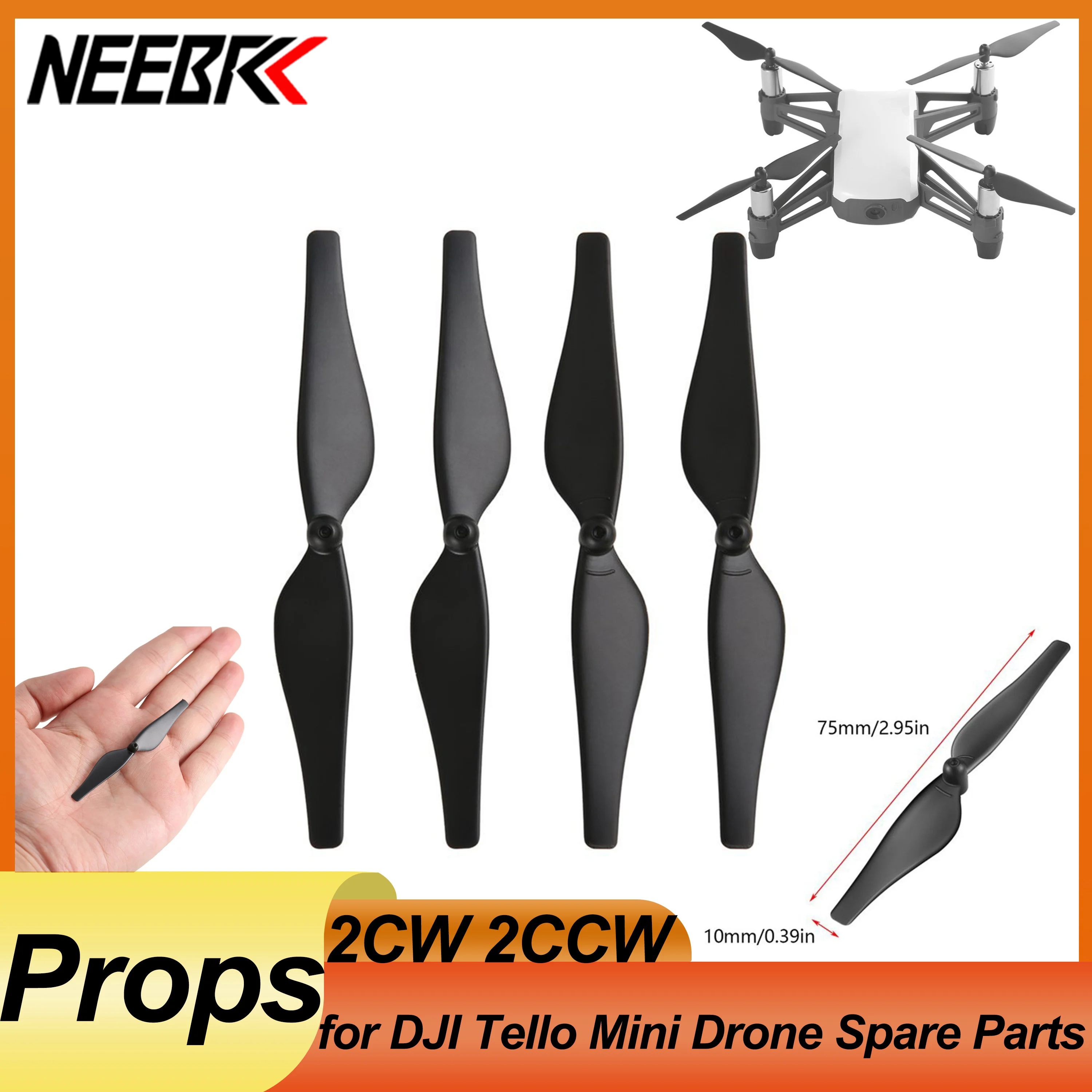 

4PCS Quick Release Drone Propellers Low Noise Durable for DJI Tello Mini Drone Quadcopter Plane Spare Parts Drone Accessories