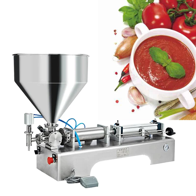 10-5000ml Stainless Steel Filling Machine For Jam Peanut Butter Chili Sauce Quantitative Pneumatic Filling Machine