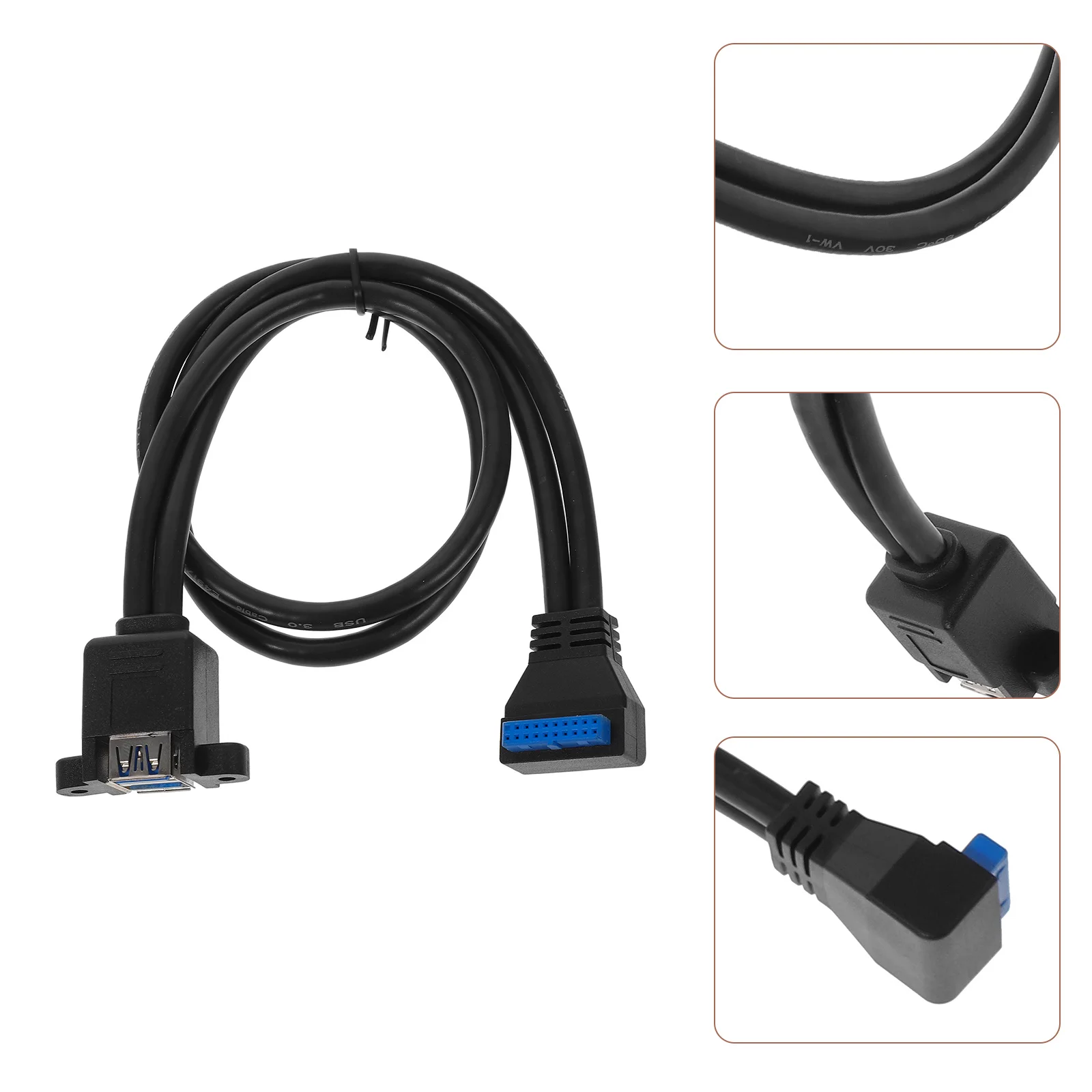 

USB Adapter Cable Extender Conversion Line Header Connection Copper Panel Sleeve Extension
