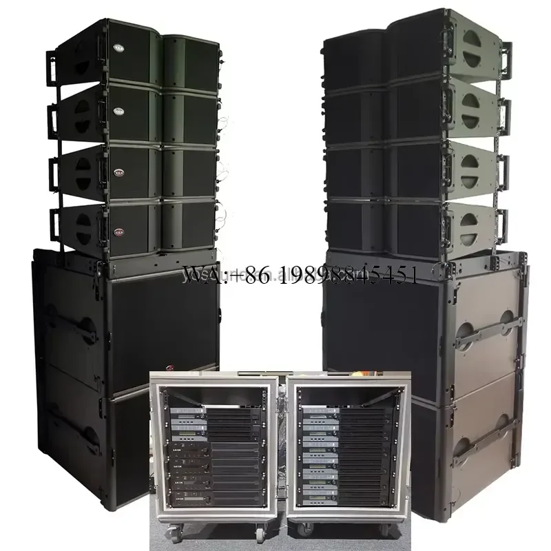 WMWMNU Professional Compact Active Passive Line Array Speaker Outdoor Sound System Full Set With18 Inch Line Array Subwoofer