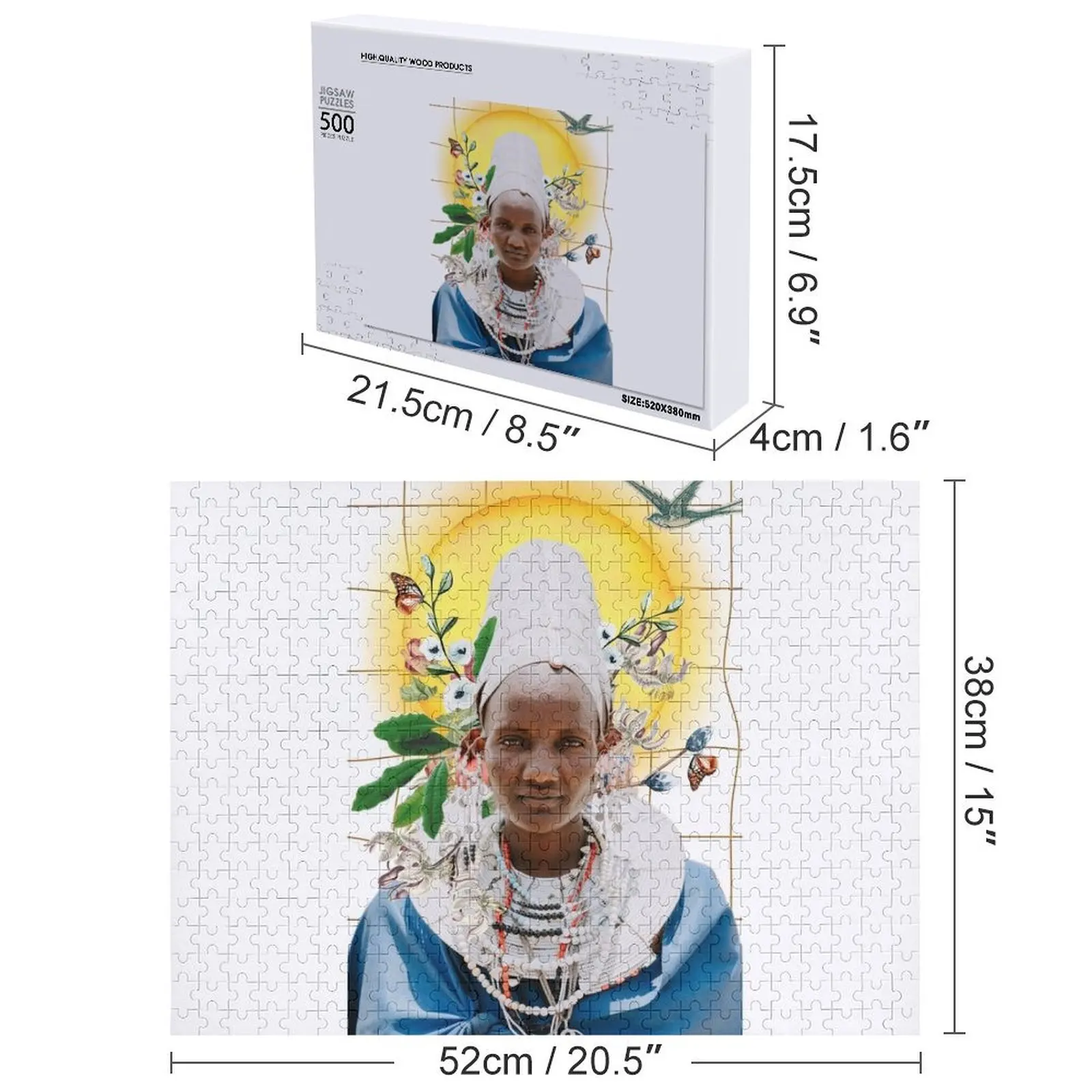 어린이를 위한 Mere Afrique 직소 퍼즐 나무 이름 목재 이름 크리스마스 장난감 퍼즐