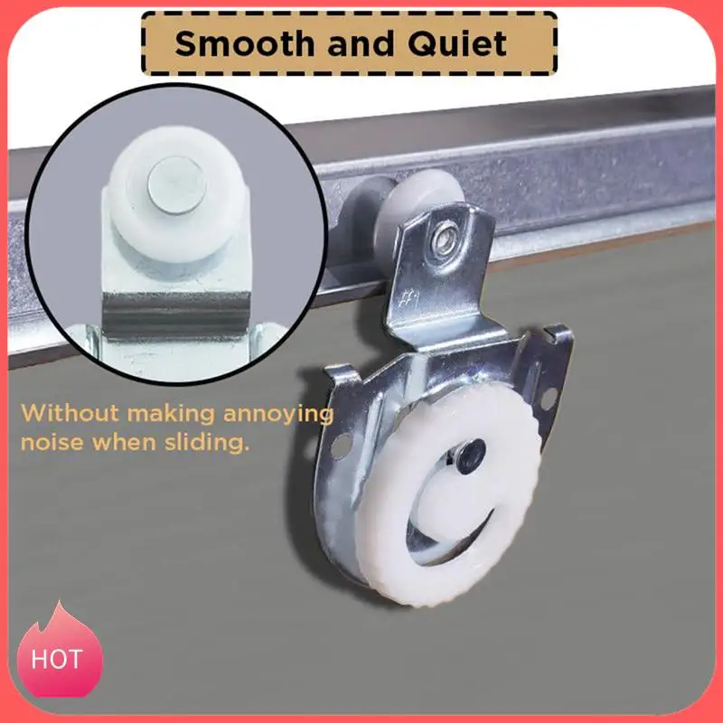 

HOT-Sliding Closet Door Wheels Hardware Kit,Wardrobe Cabinet Rollers Replacement Parts For 3/4 Inch To 1-1/4 Inch Thick Door