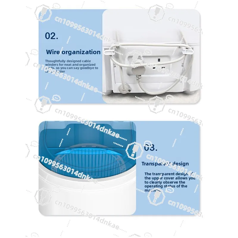 Small Washing Machine Household Rental Single Bucket Semi-automatic Dormitory Mini Washing Socks and Underwear Machine