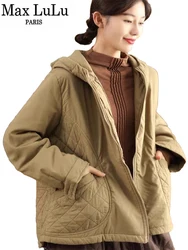 Max LuLu Oversized Womens Winter Padded Jeackets Luxury Vintage Parkas Casual Loose Classic Cotton Warm Thicken Females Coats