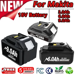 Battool 18V 3.0/6.0/9.0Ah Rechargeable Battery For Makita BL1860 BL1850B BL1850 BL1840 BL1830 Replacement Power Tool Batteries