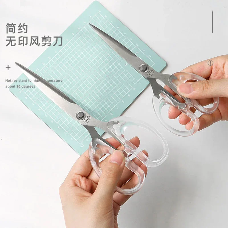 Semplicità Manico trasparente Forbici per cancelleria Arredamento per la casa per belle arti Decorazioni morbide Ufficiale Utensili da taglio Forniture per ufficio