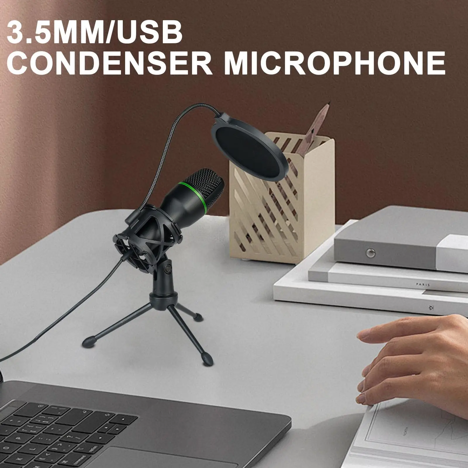 USB Condenser Microphone USB Microphone For Game Plug-and-Play Design Electronic Equipment Accessory For Remote Video