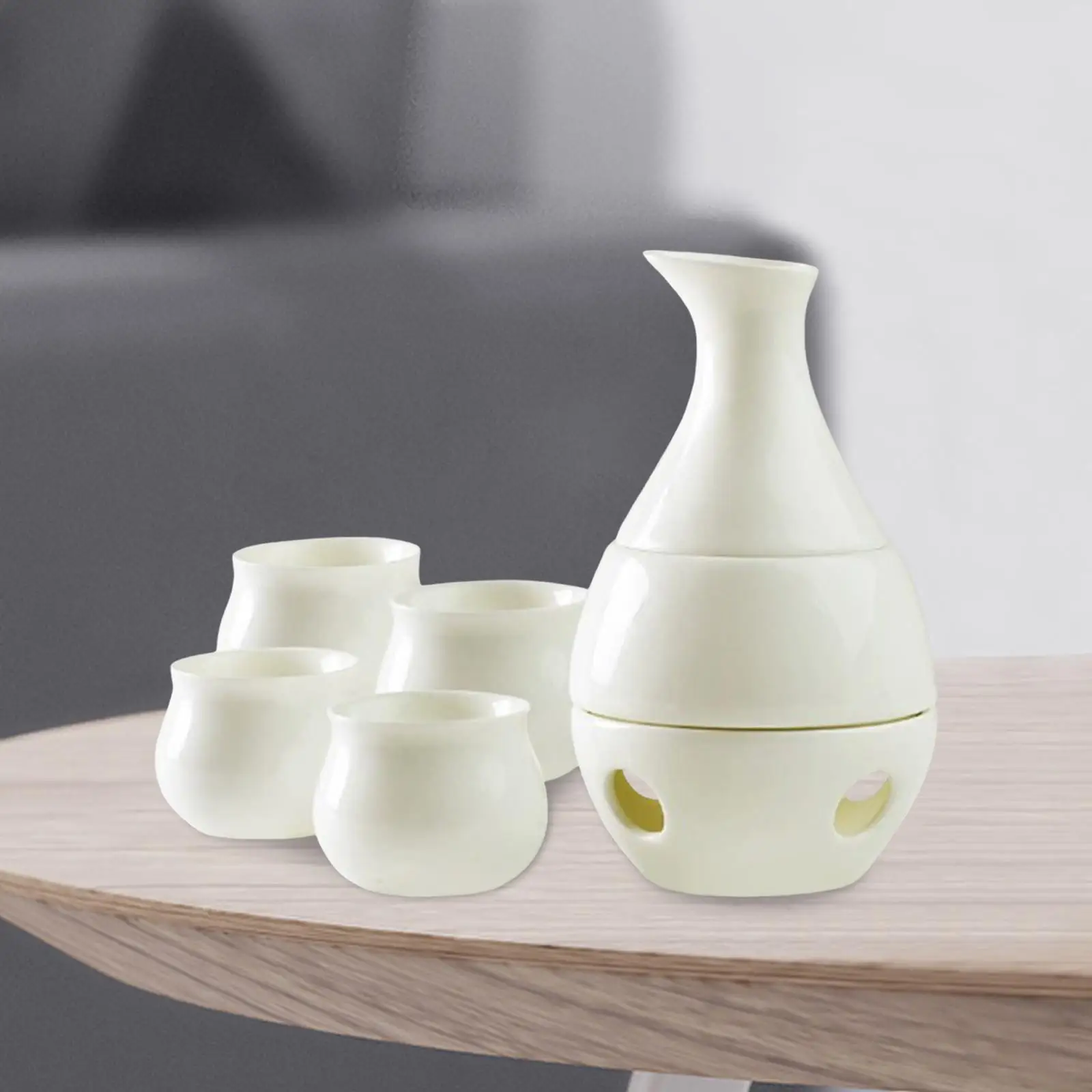 Ceramic Sake Set with Warmer Gift Sake Bottle for Restaurant
