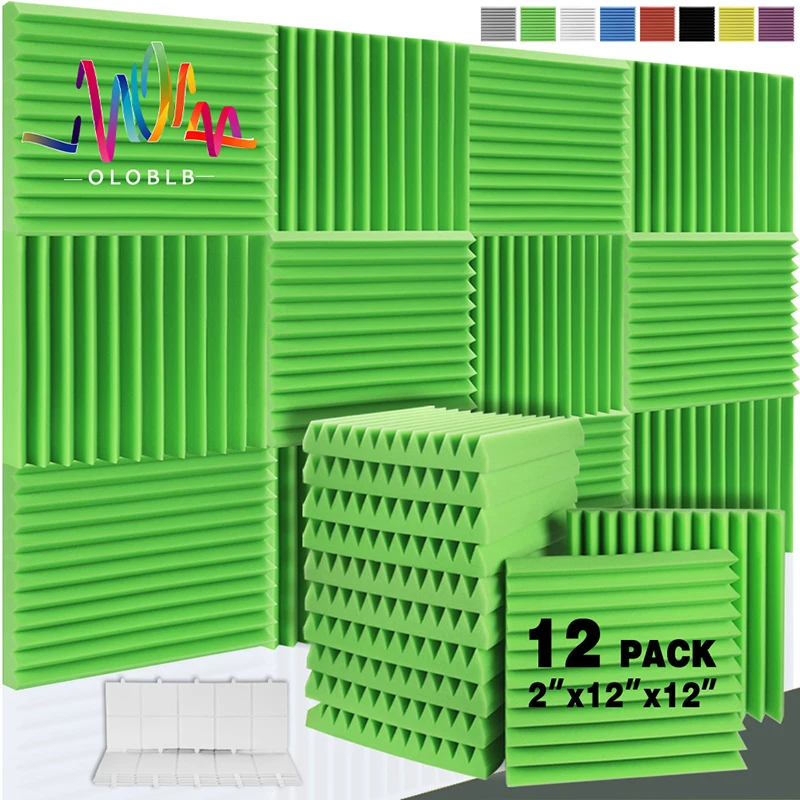 

Acoustic Foam Panels 12 Pcs Sound Proof Insulation House Sound Absorbing Isolation Wall Soundproof Foam Studio Home Decoration