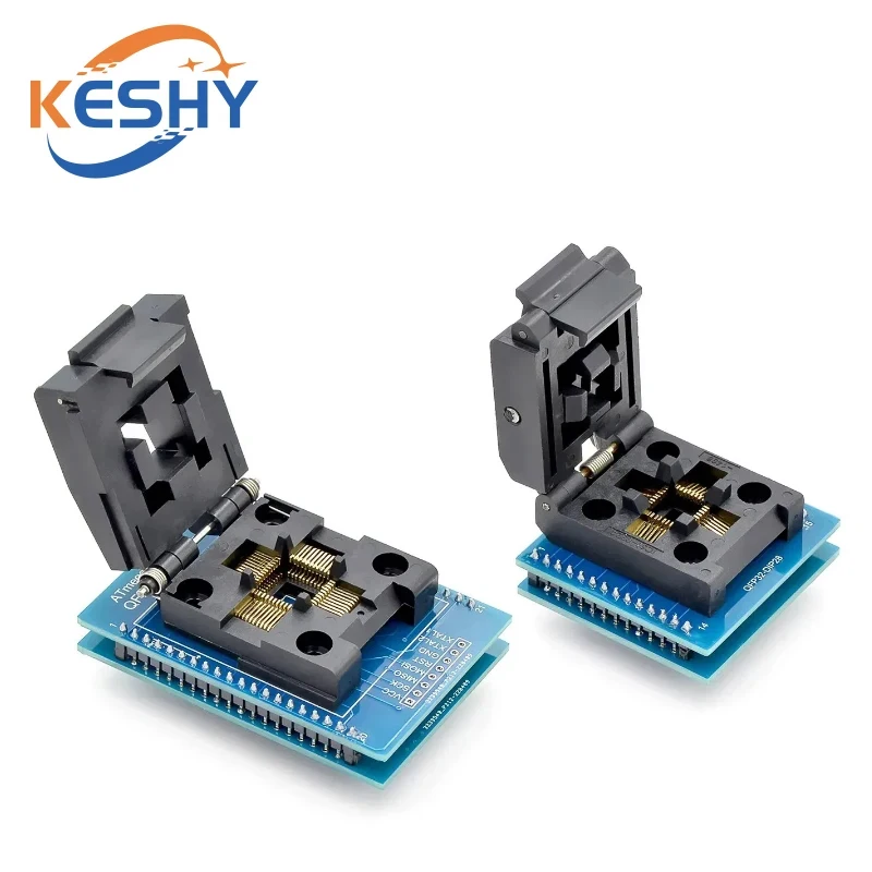 

TQFP32 QFP32 TO DIP28 TQFP44 QFP44 TO DIP40 IC Programmer Adapter Chip Test Socket Burning Seat Integrated Circuits