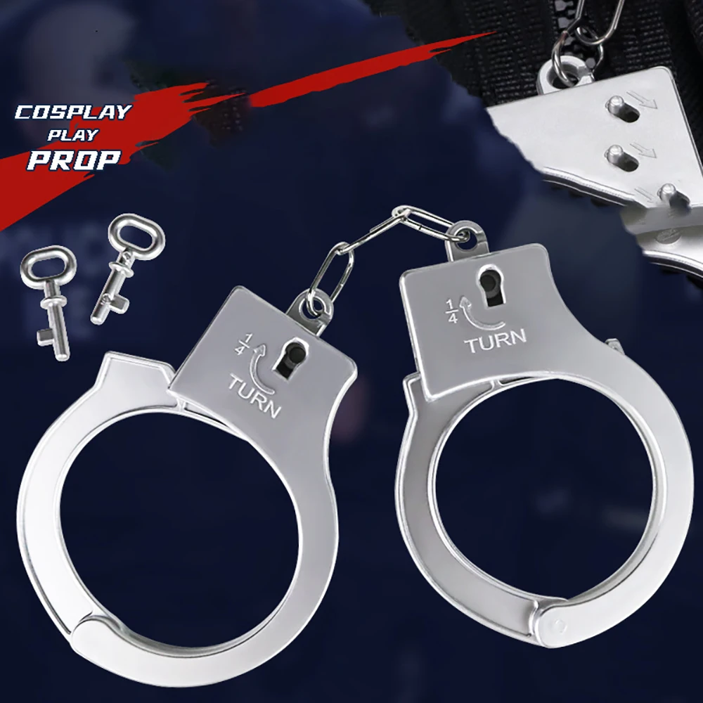 قطعة واحدة من الأصفاد البلاستيكية مجموعة لعب الأدوار تلعب ضباط الشرطة الصغيرة، نماذج أصفاد لعبة الأطفال