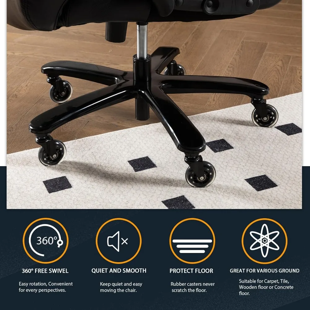 Big and Tall Office Chair for Heavy People, 500LBS High Back Extra Wide Heavy Duty Executive Office Chair Comfortable for Home O