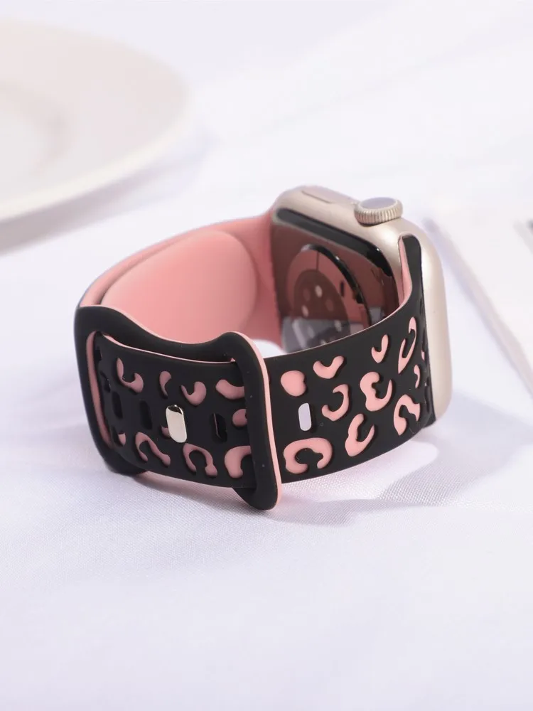 Leopard Engraved Strap For Apple Watch Band 44mm 46mm 45mm 42mm 41 40mm 49mm Correa Bracelet Series 11 10 8 9 7 SE 6 5 Ultra 3
