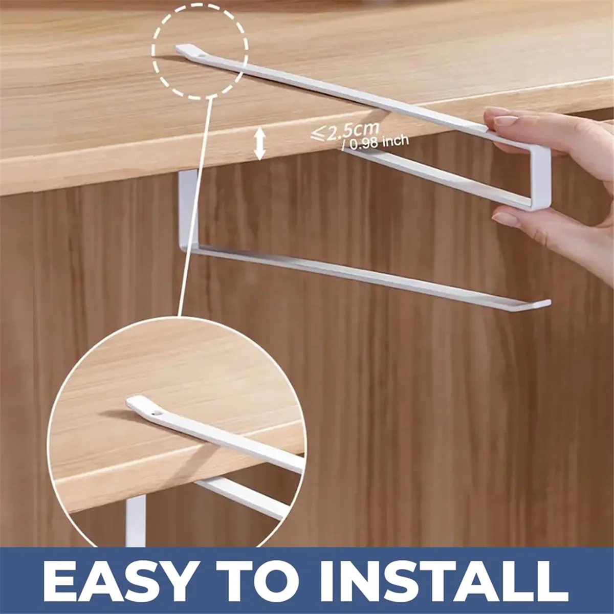 L74A กล่องเก็บของฝาแก้วแบบแขวน 2 ชิ้น ขนาด 10 นิ้ว ประหยัดพื้นที่ เหมาะสำหรับฝาแก้วหลากหลายประเภท