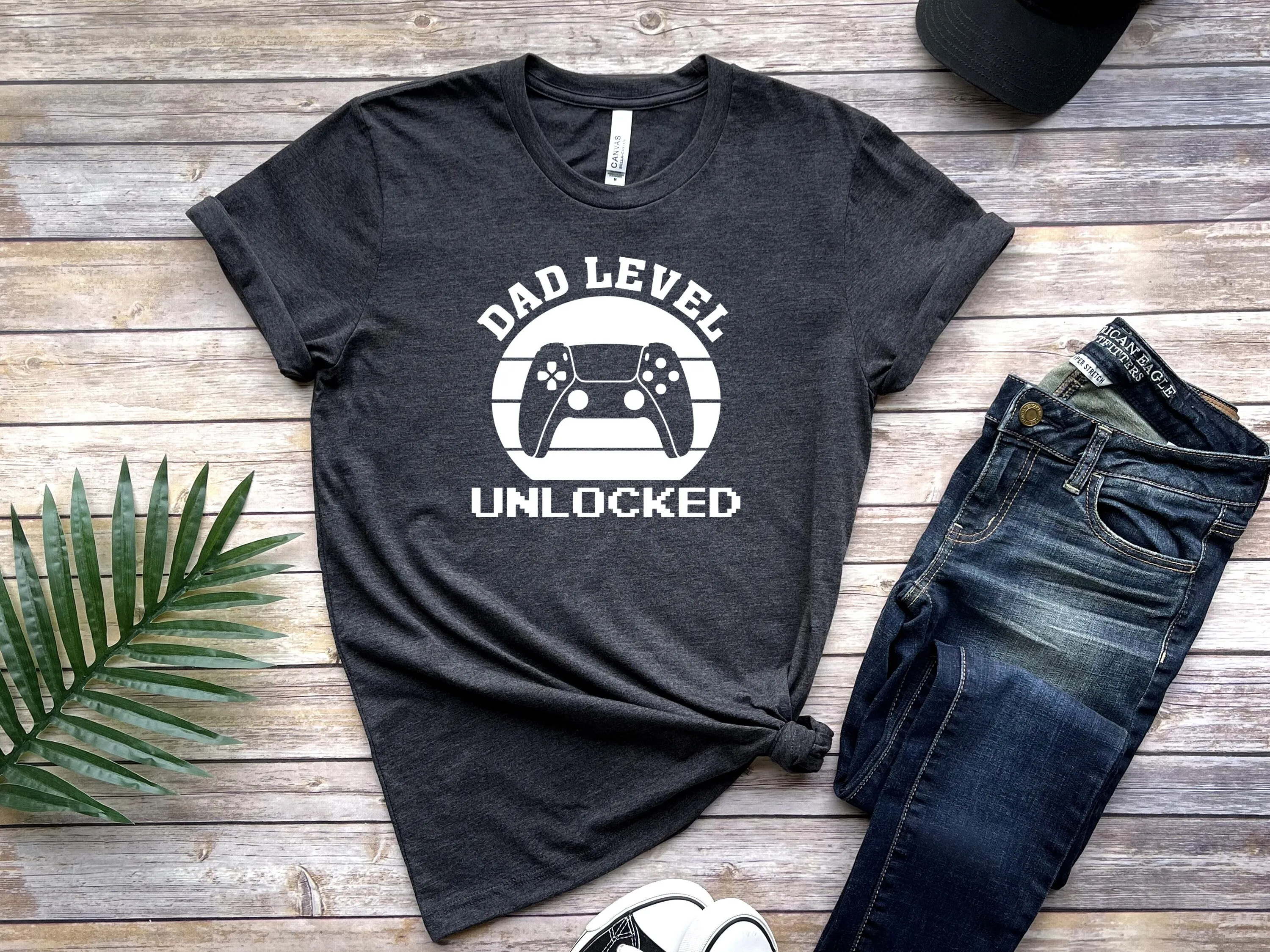 Funny Dad To Be Shirt New Level Unlocked Announcement Gaming