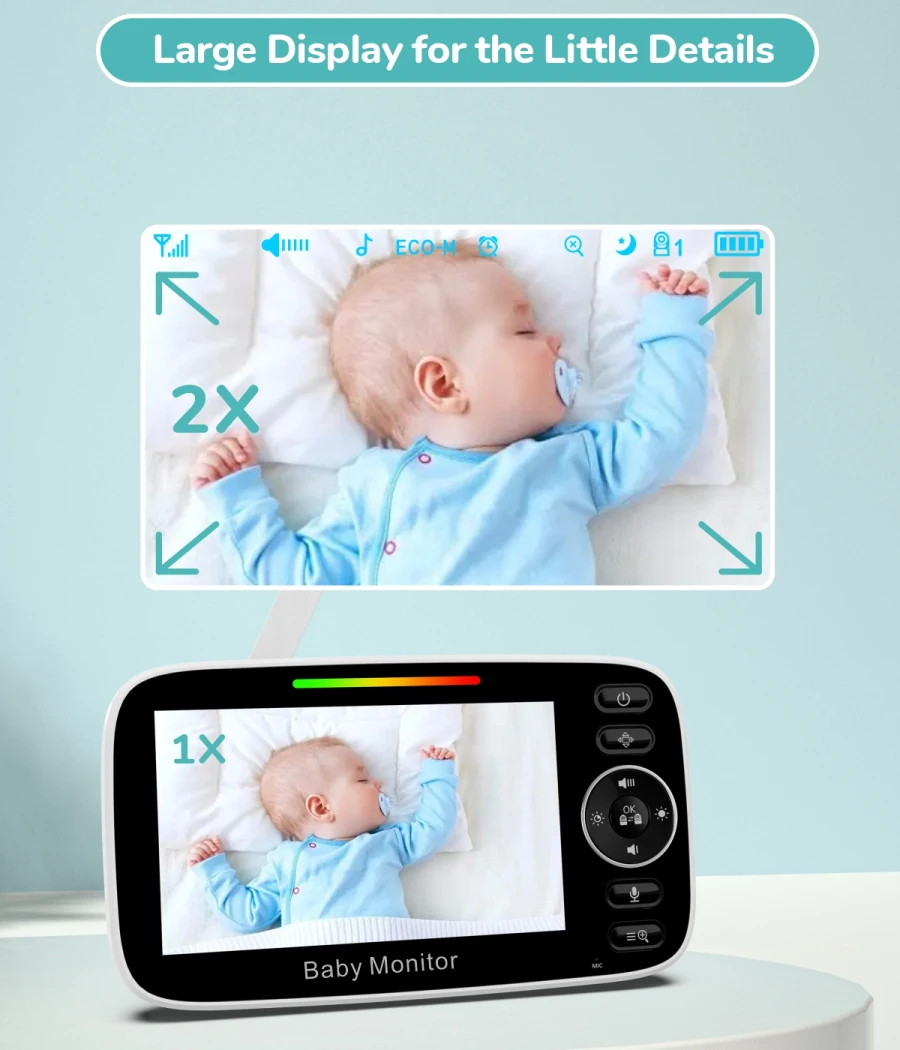 New 4.3 Inch 2.4GHz 960P Video Baby  Two-Way Audio Long Range Wireless Infrared Night Vision Camera