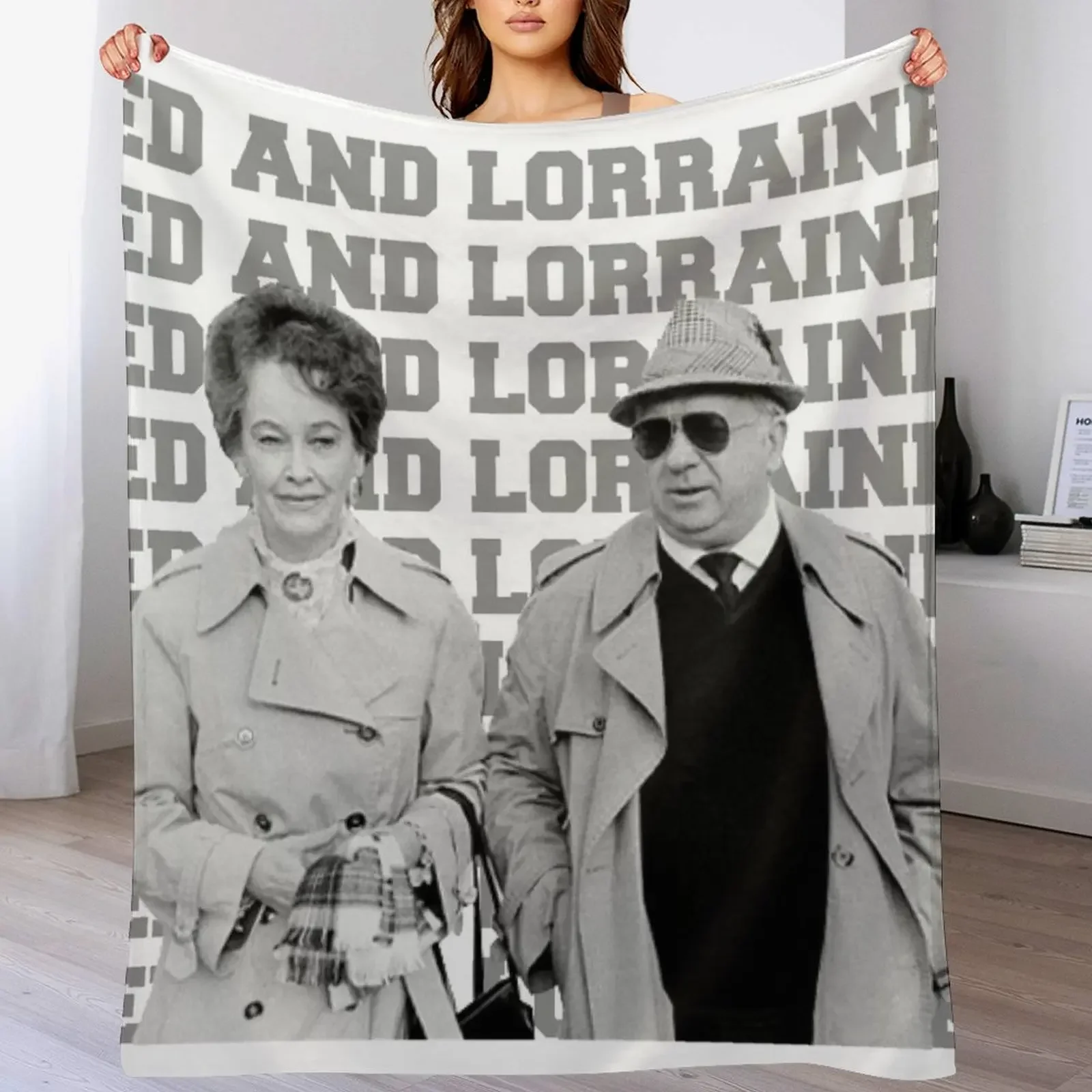 Ed and Lorraine Warren shirt Throw Blanket funny gift manga Flannel Fabric Blankets