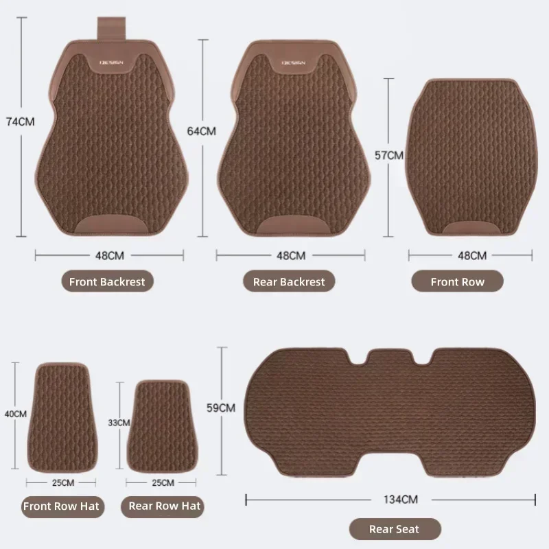 Universal Car Seat Cover Four Season Auto Flax Breathable Anti-Slip Covers for Car Seats Cover Protection Cars Seats Covers