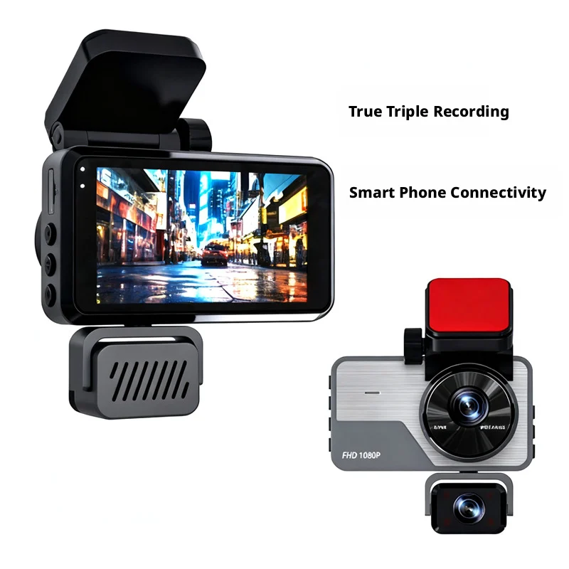 ultra-hd-3-lens-dash-cam-front-rear-dual-recording-wifi-connection-multilingual-app-support-car-charger-acc-power