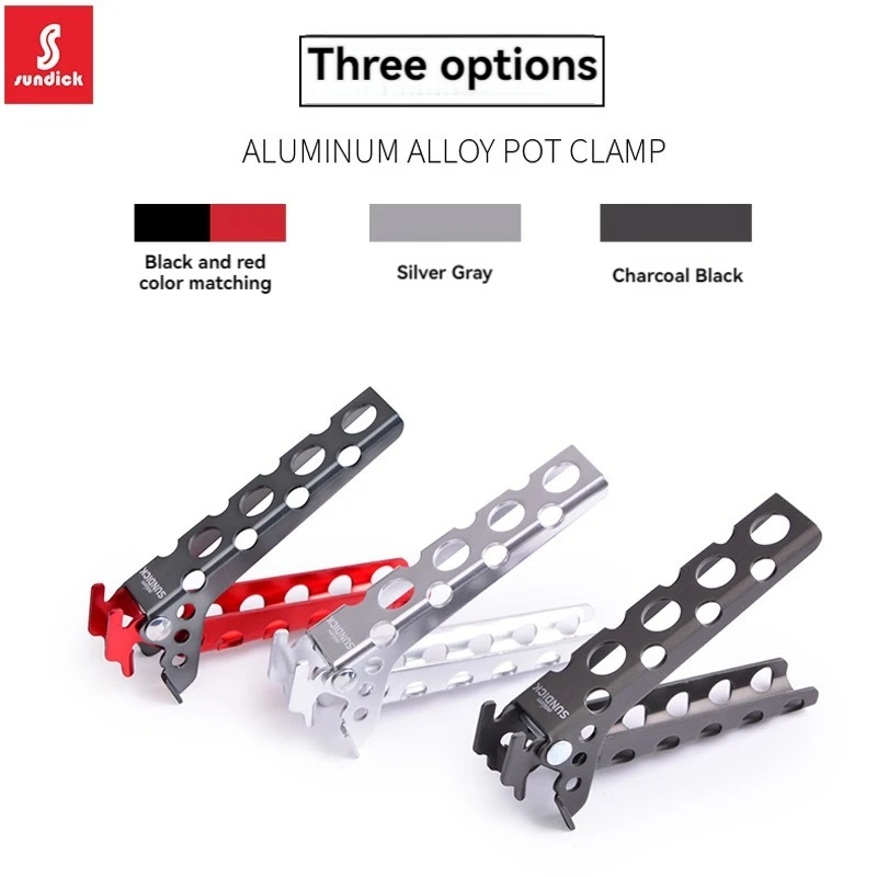 

Frying Pan Clamp, Outdoor Camping Pot Accessory, Aluminum Alloy Anti Scald and Anti Slip Pot Clamp, Camping Pot Clamp