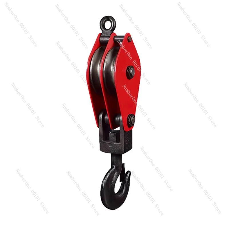 Single wheel double wheel hoisting pulley Power open chain ring Iron pulley 1T3t5 tons 8T10t sky wheel hoisting pulley