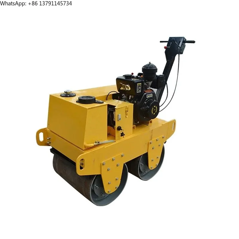 

Customized 600 Hand held Double Steel Wheel Roller 1-ton Hydraulic Vibration Compactor Concrete Cement Road Roller