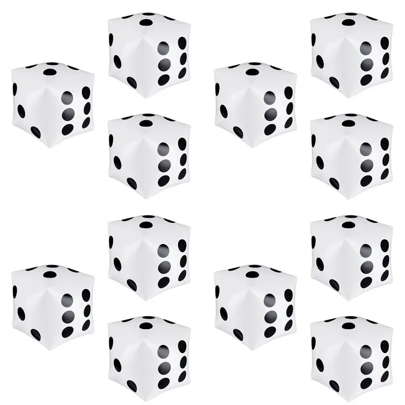 【MUST-HAVE】12 Pack Jumbo Inflatable Dice 12 Inch Giant Inflatable Jumbo Dice Large Inflatable Dice For Game Pool