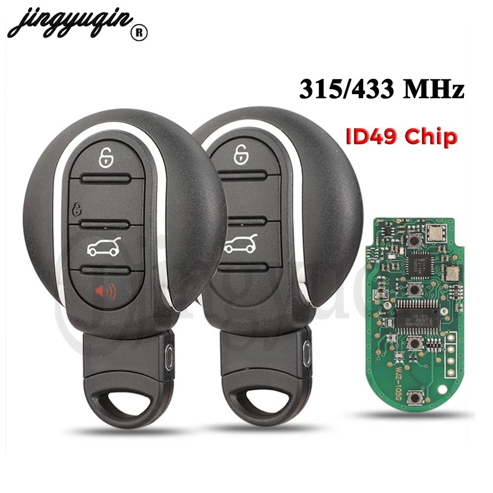 jingyuqin 315MHz 434MHz ID49 Chip Smart Remote Key for BMW MINI COUNTRYMAN F60 COOPER F55 F56 F57 CLUBMAN F54 3/4 Buttons