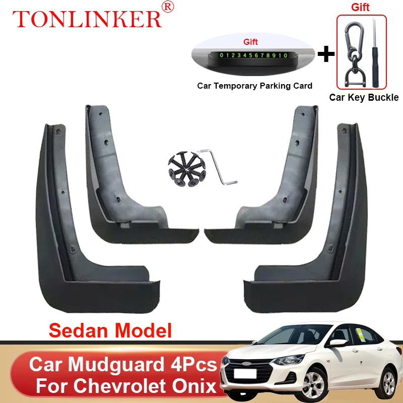 

TONLINKER Car Mudguard For Chevrolet Onix Sedan 2019 2020 2021 2022 2023 Mudguards Splash Guards Fender Mudflaps Accessories