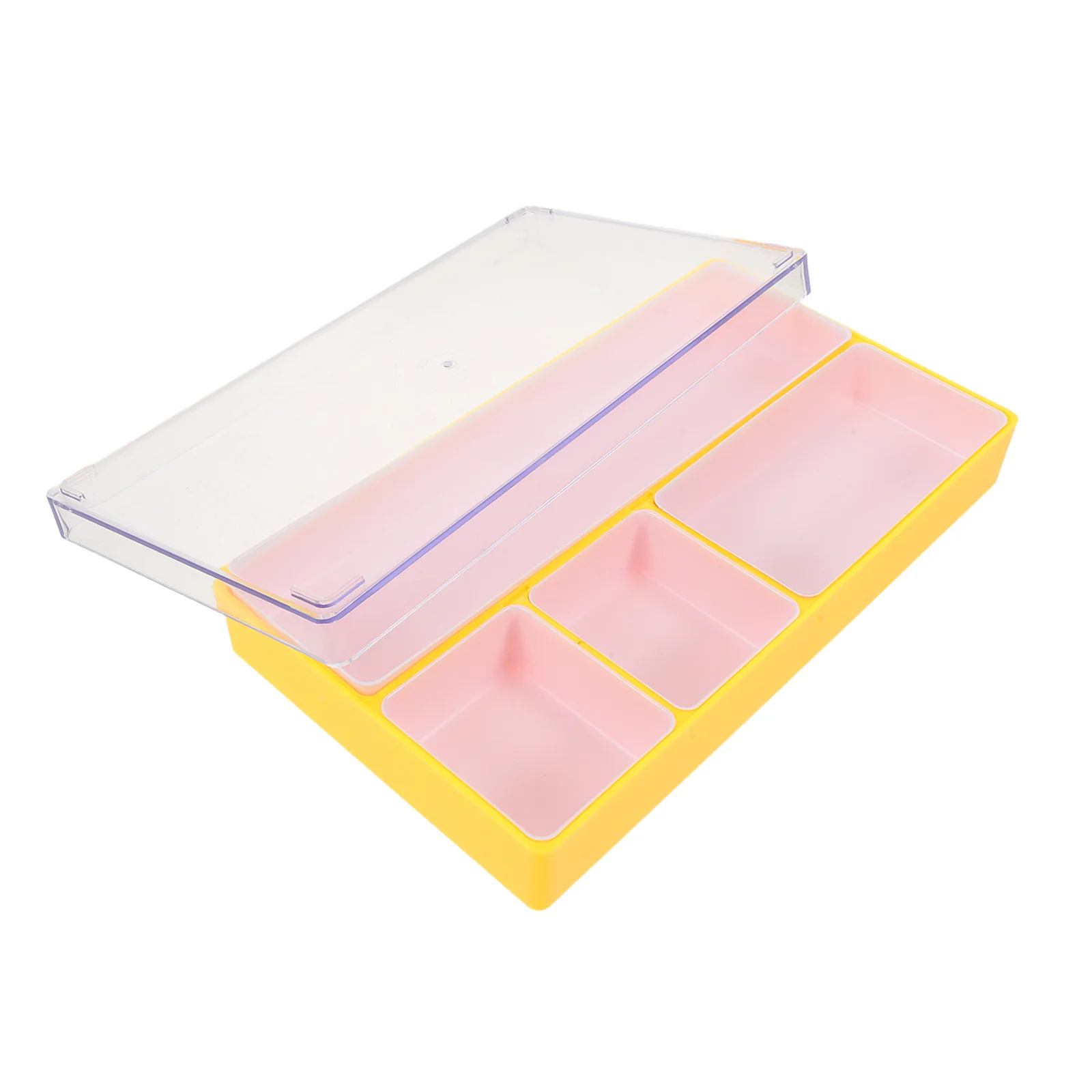 ที่วางซ่อมนาฬิกาขนาดกะทัดรัดพร้อมฝาปิดโปร่งใส ถาดเก็บชิ้นส่วนขนาดเล็กสำหรับจัดแสดงเครื่องประดับและจัดระเบียบฮาร์ดแวร์