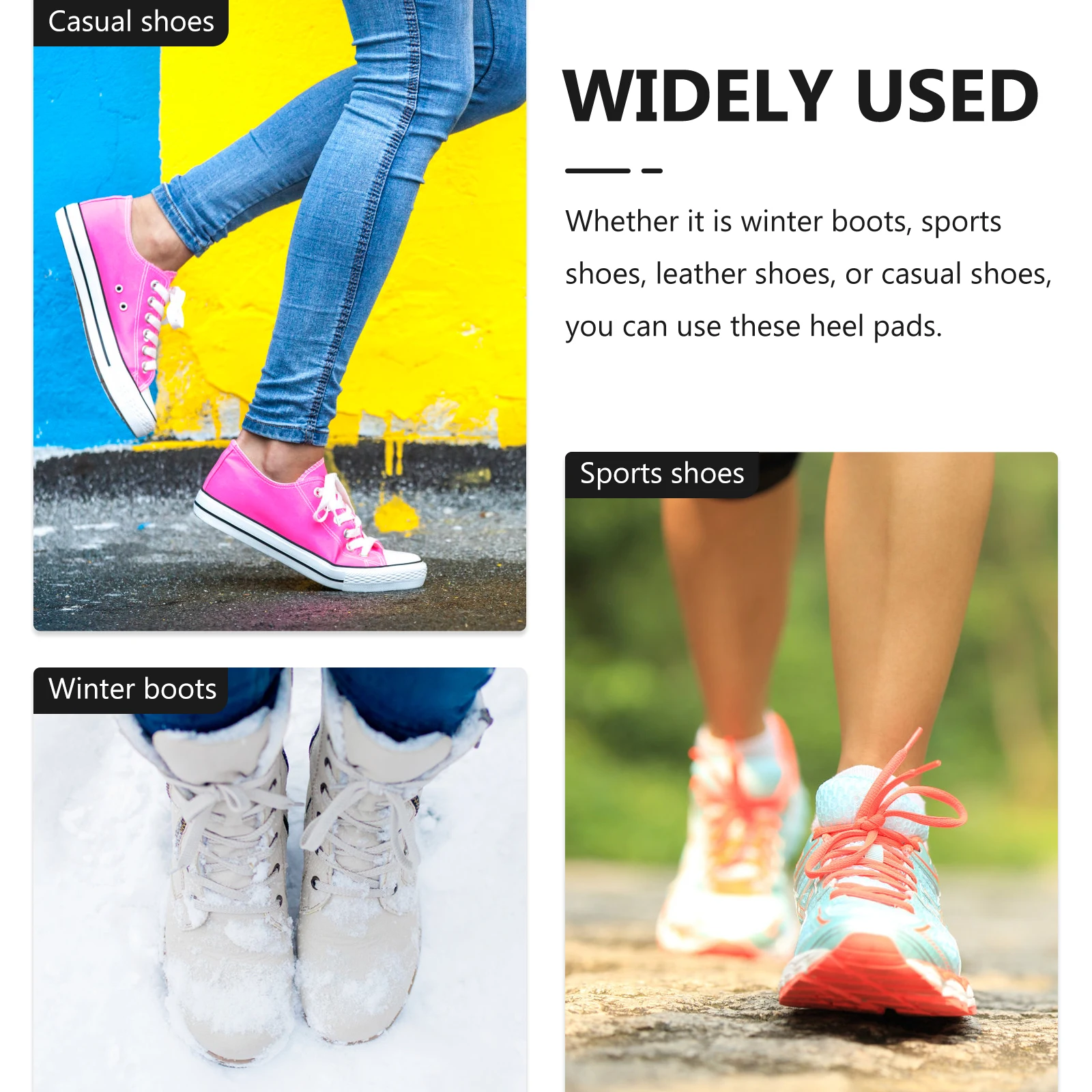 

8 Pcs Heel Protection Sticker Comfortable Shoe Pads Bold Stickers Shoes Sponge Anti-abrasive Cups