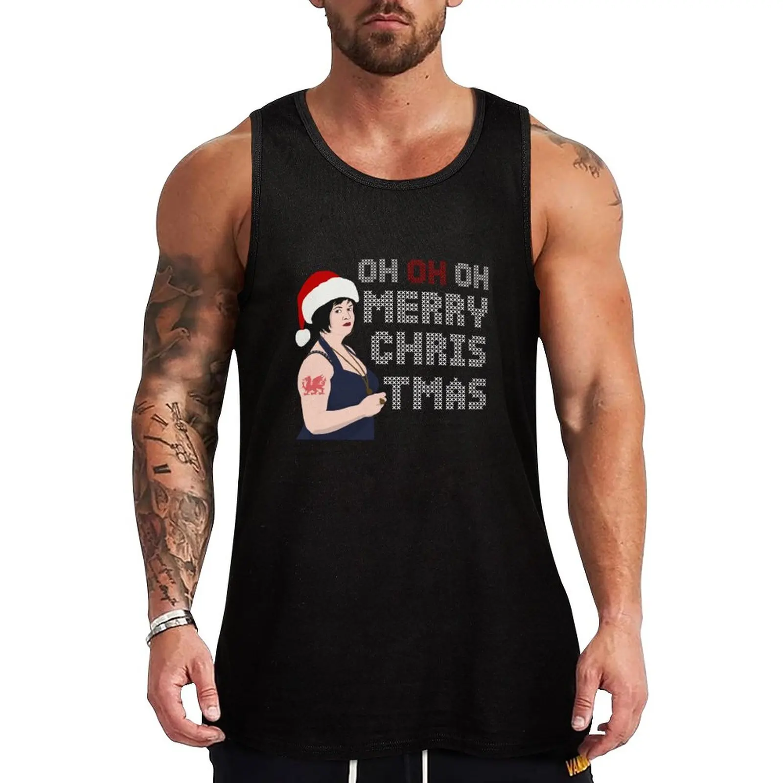 

New christmas ness (the original) Tank Top anime mens gym clothes Top