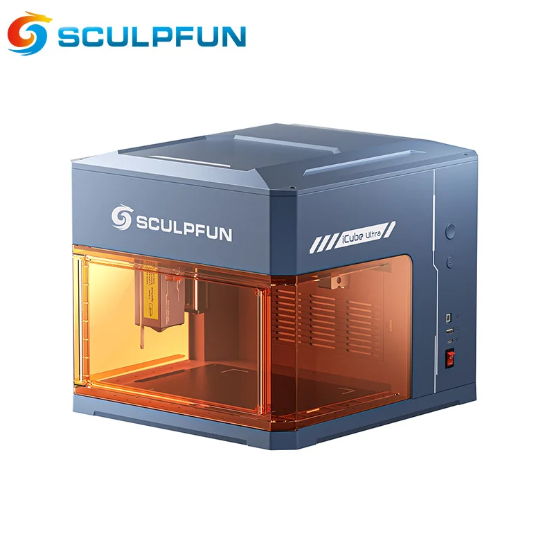 

Sculpfun iCube Ultra Dual Desktop 12W Diode Laser Engraving Fully Enclosed Machine 150x135mm Working Area with Smoke Filter
