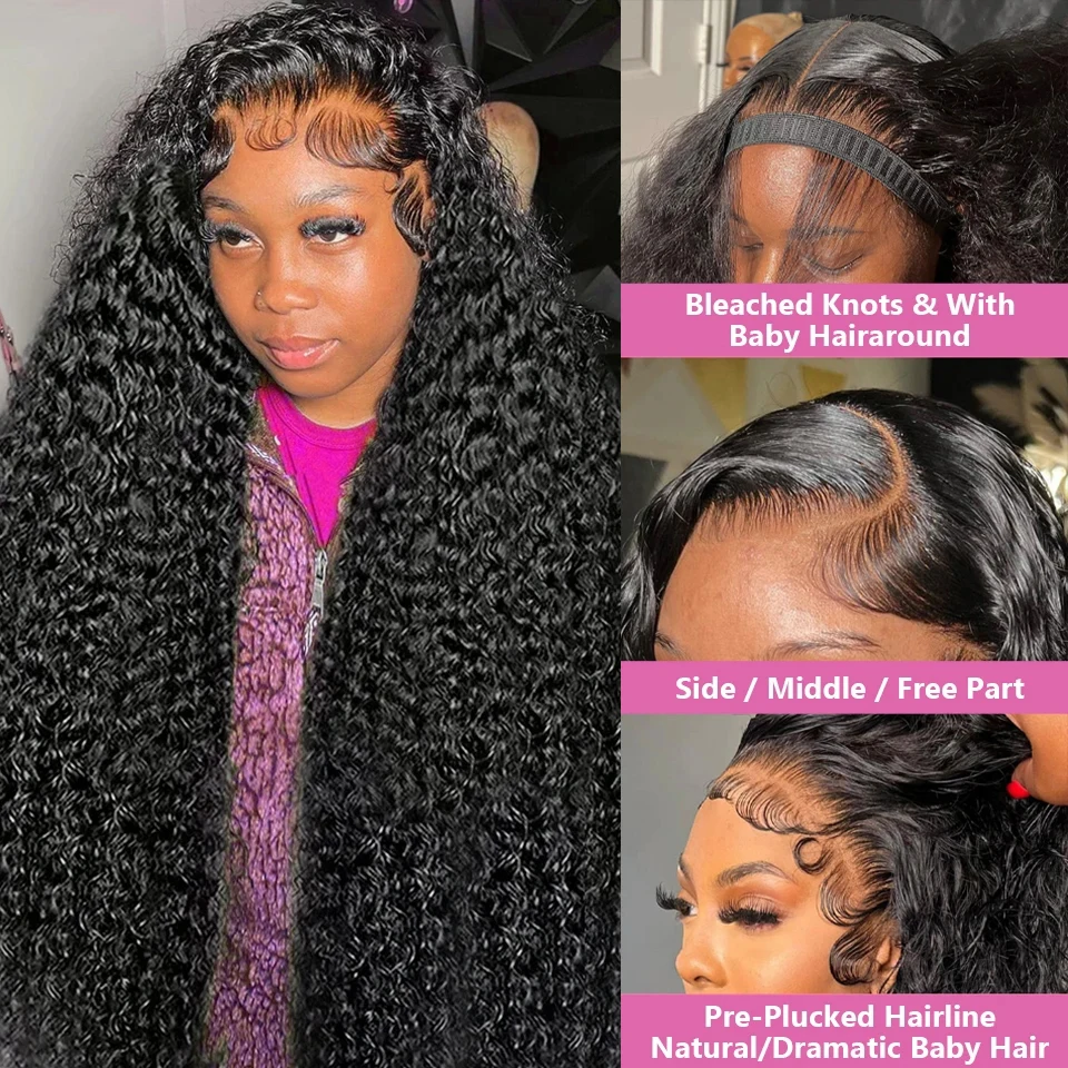 موجة عميقة 13x6 HD الدانتيل الباروكة الأمامية شعر الإنسان 100% شعر بشري مجعد الباروكات للنساء 13x4 الدانتيل شعر مستعار أمامي شعر الإنسان غلويليس 250% #2